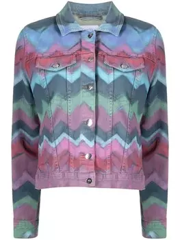 Madison.Maison джинсовая куртка с узором зигзаг, синий