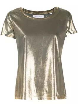 Madison.Maison футболка из ткани ламе с эффектом металлик, золотистый