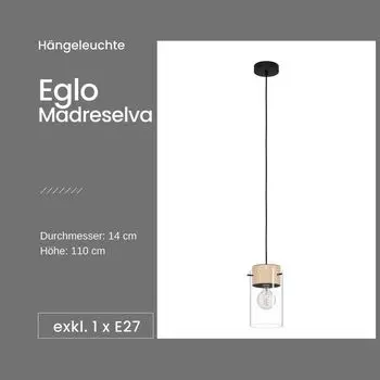 MADRESELVA подвесной светло-черный коричневый, прозрачный E27 1X28W В:110см :14см с диммированием EGLO