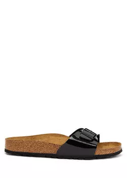 Мадрид черные женские тапочки Birkenstock