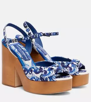 Маджолика сандалии Dolce&Gabbana, Maiolica Blue