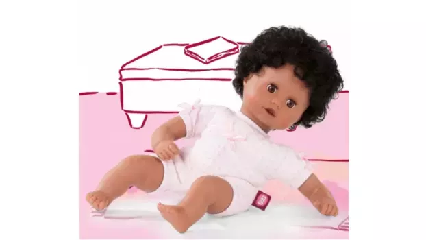 Маффин в платье, куколка с черными волосами и карими сонными глазами, 33 см Gtz Puppenmanufaktur