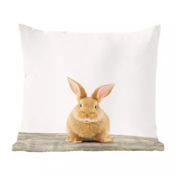 Магазин анималистической печати MuchoWow - детская комната с животным принтом кролика - 45x45 см - чехлы на подушки - декоративные чехлы на подушки - декоративные чехлы на подушки