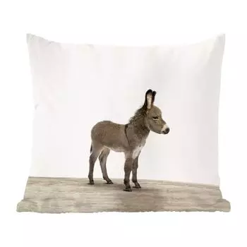 Магазин анималистической печати MuchoWow - детский сад с принтом осла в виде животных - 60x60 см - чехол на подушку - хлопчатобумажная ткань - декоративные чехлы на подушки