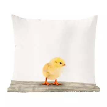 Магазин анималистической печати MuchoWow - детский сад с принтом цыпленка-животного - 60x60 см - чехол на подушку - хлопчатобумажная ткань - декоративные чехлы на подушки