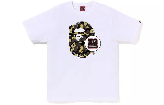 Магазин BAPE Madison Avenue Bape 30th Anniversary Ape Head Tee Set A Bathing Ape, белый/зеленый