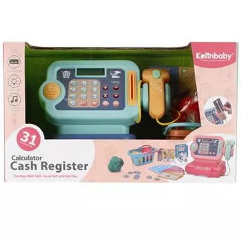 Магазин кассовый аппарат с аксессуарами, магазин игры 3+ МЕГА КРЕАТИВ Синий Mega Creative