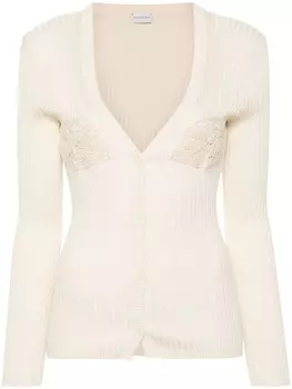 Magda Butrym кардиган в технике кроше, нейтральный цвет