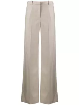 Magda Butrym кашемировые брюки широкого кроя, нейтральный цвет