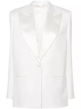 Magda Butrym однобортный шерстяной пиджак, нейтральный цвет