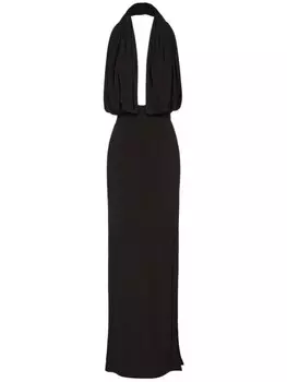 Magda Butrym платье макси с драпировкой, черный