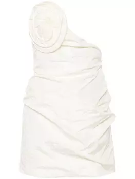 Magda Butrym платье мини с цветочной аппликацией, белый