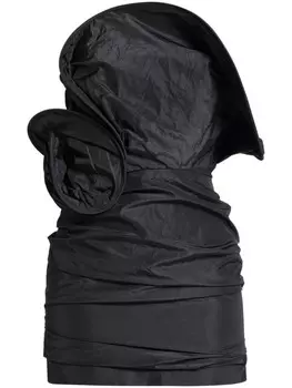 Magda Butrym платье мини Sculptural Rose, черный