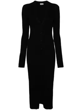 Magda Butrym платье в технике кроше, черный