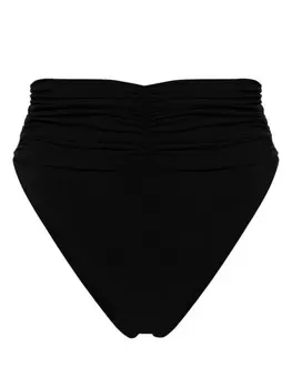 Magda Butrym плавки бикини с цветочной аппликацией, черный