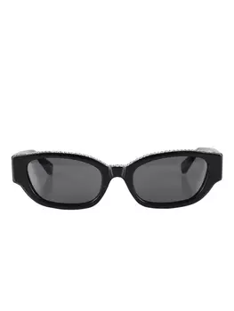 Magda Butrym солнцезащитные очки с кристаллами, черный