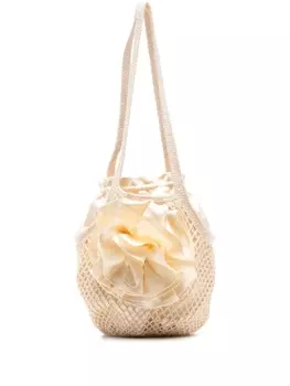 Magda Butrym сумка-тоут Sevana в технике кроше, нейтральный цвет