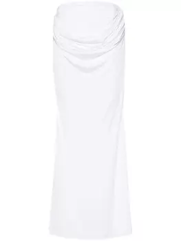 Magda Butrym юбка макси с драпировкой, белый