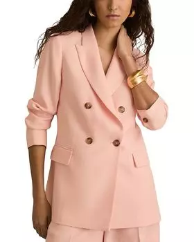 Магда Двубортный Костюмный Жакет REISS, розовый