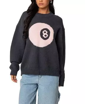 Magic 8 свитер крупной вязки оверсайз Edikted, серый