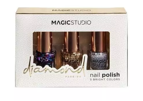 MAGIC STUDIO Набор из 3 блестящих лаков для ногтей