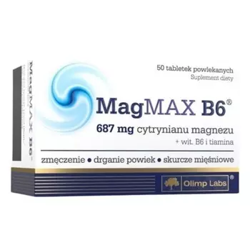Magmax B6 Цитрат магния 687 мг с витамином B6 и тиамином Olimp