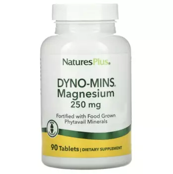 Магний Dyno-Mins, 250 мг, 90 таблеток, NaturesPlus