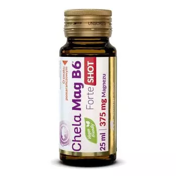 Магний с витамином B6 Olimp Chela-Mag B6 Forte Shot o Smaku Pomaraczowym, 25 мл