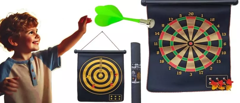 Магнитная аркадная игра DART 2 в 1 для детей СИЛЬНЫЕ НЕОДИМОВЫЕ магниты 47x43 PakaNiemowlaka