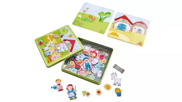 Магнитная игровая коробка ферма питера и полины Haba