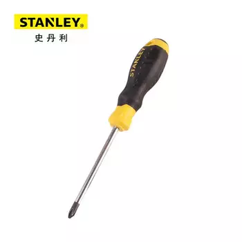 Магнитная отвертка Stanley STANLEY, серия B, крестовая отвертка с пластиковой ручкой PH0x100 мм, одинарная 60-801-23