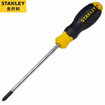 Магнитная отвертка Stanley STANLEY, серия B, крестовая отвертка с пластиковой ручкой PH1x200 мм, одинарная 60-807-23