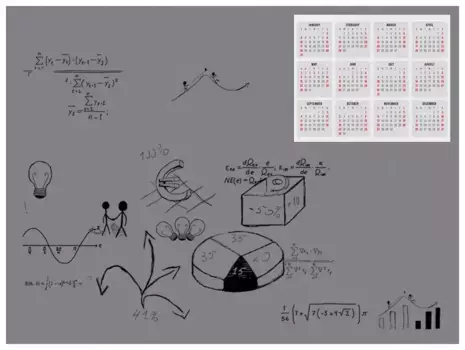 Магнитная пленка Queence "Магнитная маркерная пленка", самоклеящаяся 100х75 см, светло-серый