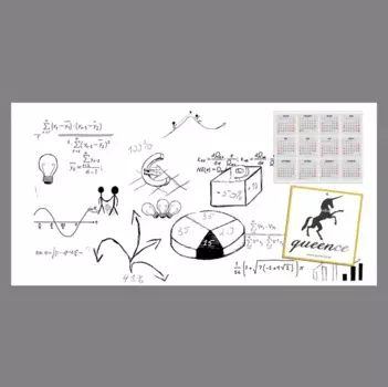 Магнитная пленка Queence "Магнитная маркерная пленка", самоклеящаяся 100х50 см, белый