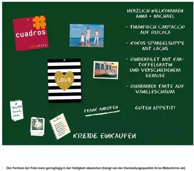 Магнитная пленка Queence "Магнитная пленка для школьной доски", пленка для стенной доски, магнитная пленка, самоклеящаяся, мел + неодимовые магниты 50х0,1х100 см, темно-зеленый