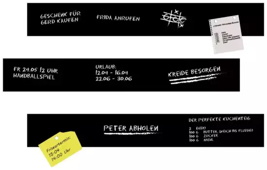 Магнитная пленка Queence "Пленка для магнитных досок" 50х7 см, черный