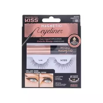 Магнитные накладные ресницы и магнитная подводка для глаз Kiss