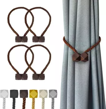 Магнитные подхваты для штор Tangda, темно-коричневый