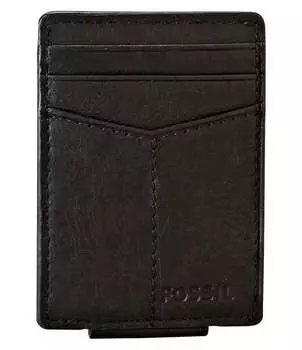 Магнитный кошелек Fossil Ingram с несколькими картами, черный