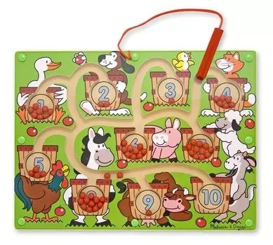 Магнитный лабиринт, цифры, Melissa & Doug