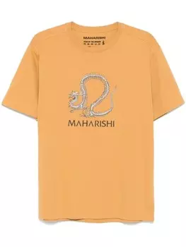 Maharishi футболка Fossil Dragon, коричневый
