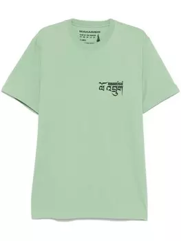 Maharishi футболка с надписью «Abundance Dragon Tour», зеленый