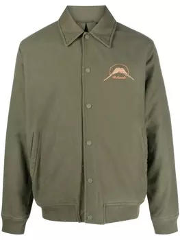 Maharishi куртка-рубашка с графичным принтом, зеленый