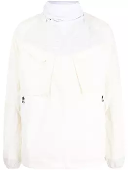 Maharishi пуховик с воротником-воронкой, белый