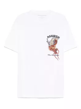 Maharishi Tiger Dragon Футболка, белый
