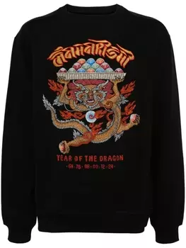 Maharishi толстовка Abundance Dragon, черный