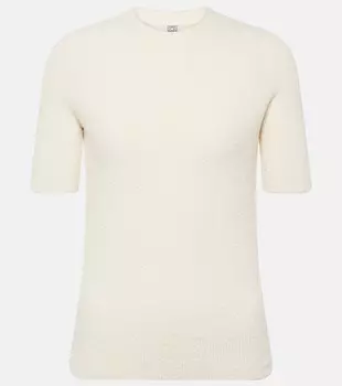 Махровая футболка из смесового хлопка Toteme, белый