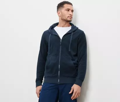 Махровая куртка Tchibo с капюшоном, темно-синий