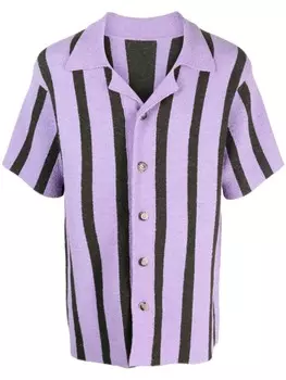 Махровая рубашка Almar в полоску Nanushka, фиолетовый