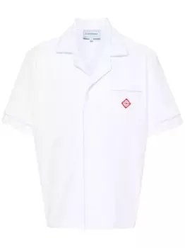 Махровая рубашка с монограммой CASABLANCA, белый